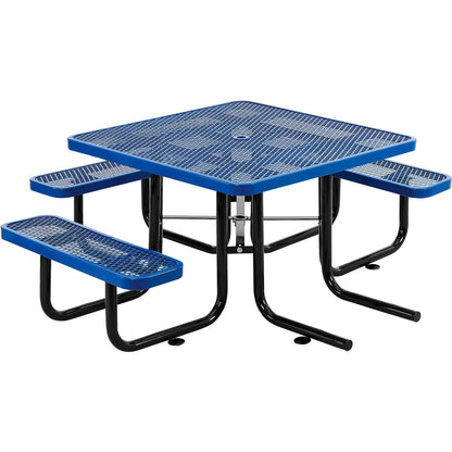 Global Industrial 46" Square Picnic Table, Wheelchair Accessible, Blue (WB695291BL)