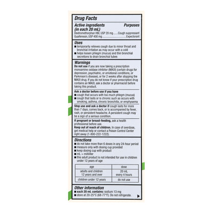 Foster & Thrive™ Cold and Cough Relief 20 mg; 400 mg / 20 mL Strength Liquid 4 oz. (1238986_EA)
