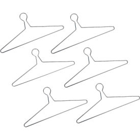 Interion Closed Loop Coat Hangers - Heavy Duty Chrome - Anti-Theft - 6 Pack (WB695330)