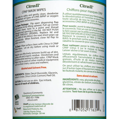 Citrus II CPAP Wipes 5 X 8 Inch, 7.5 oz (686905_EA)