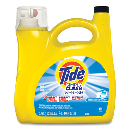 Tide® Simply Clean and Fresh Laundry Detergent, Refreshing Breeze Scent, 138 oz Bottle (PGC8913144311)