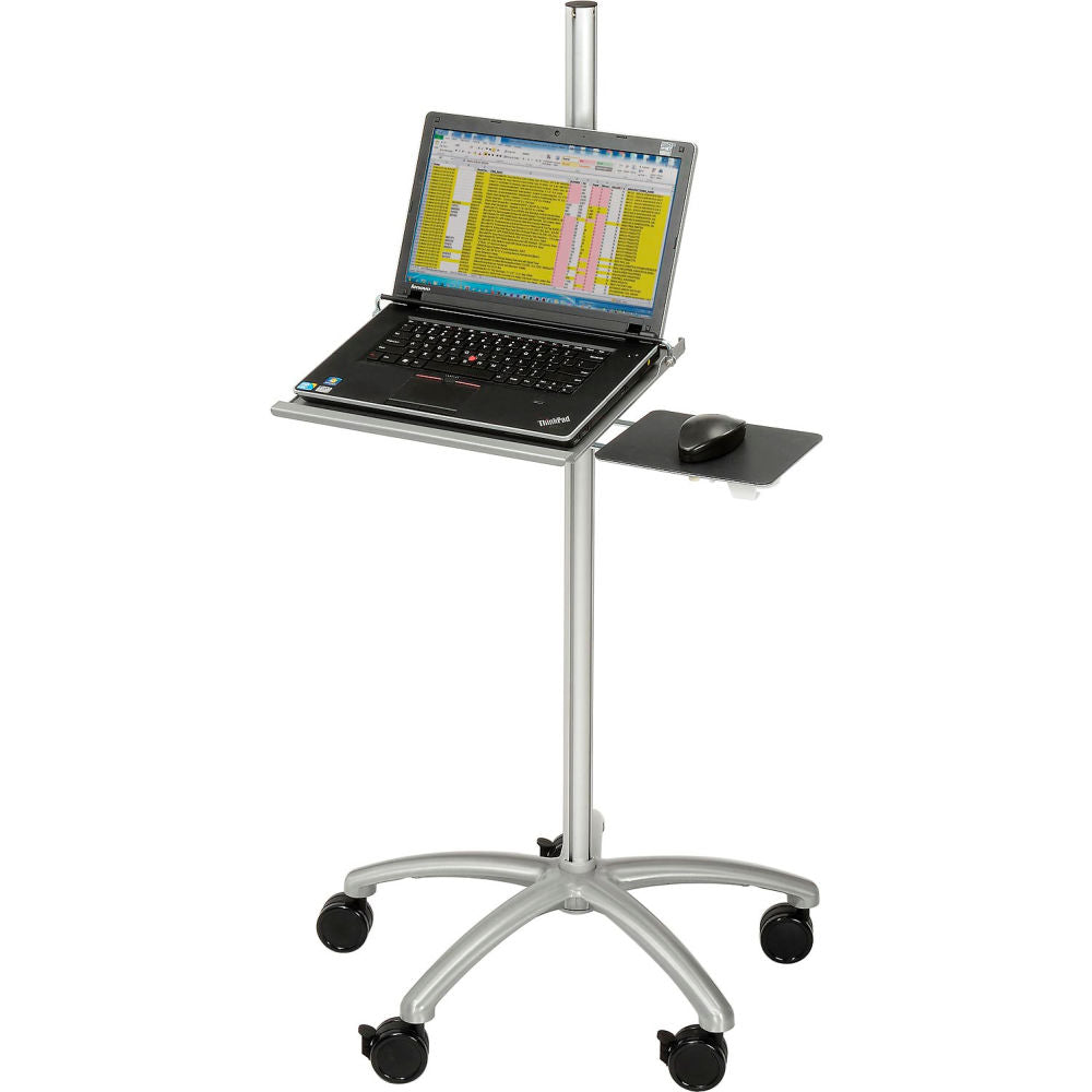 Global Industrial Mobile Height Adjustable Laptop Computer Workstation Security Cart (WB695421)
