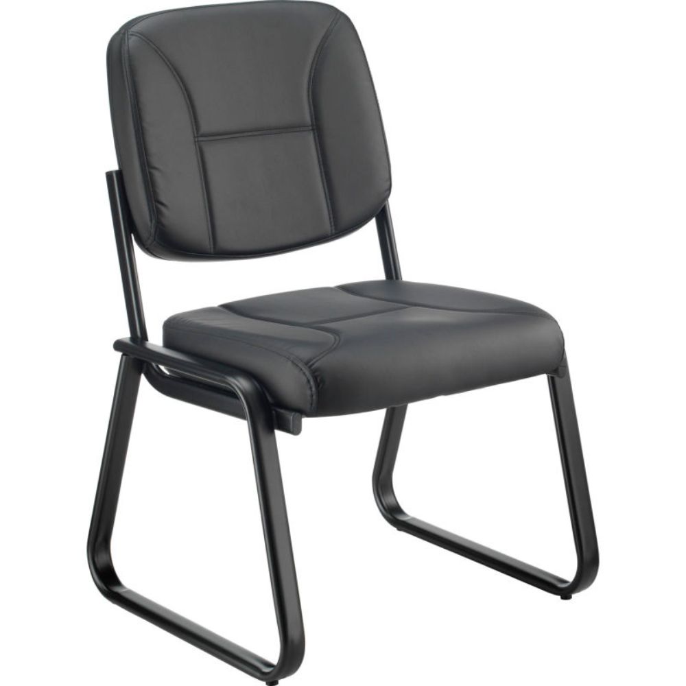 Interion Antimicrobial Armless Bonded Leather Reception Chair (WB695513)