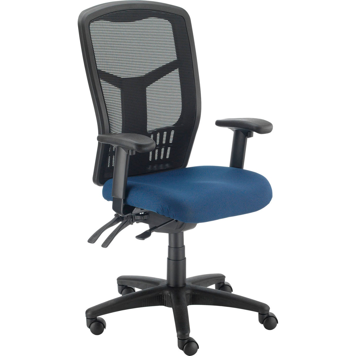 Interion Mesh Office Chair With High Back & Adjustable Arms, Fabric, Blue (WB695522)