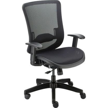 Interion Heavy Duty Chair With High Back & Adjustable Arms, Mesh, Black (WB695549)