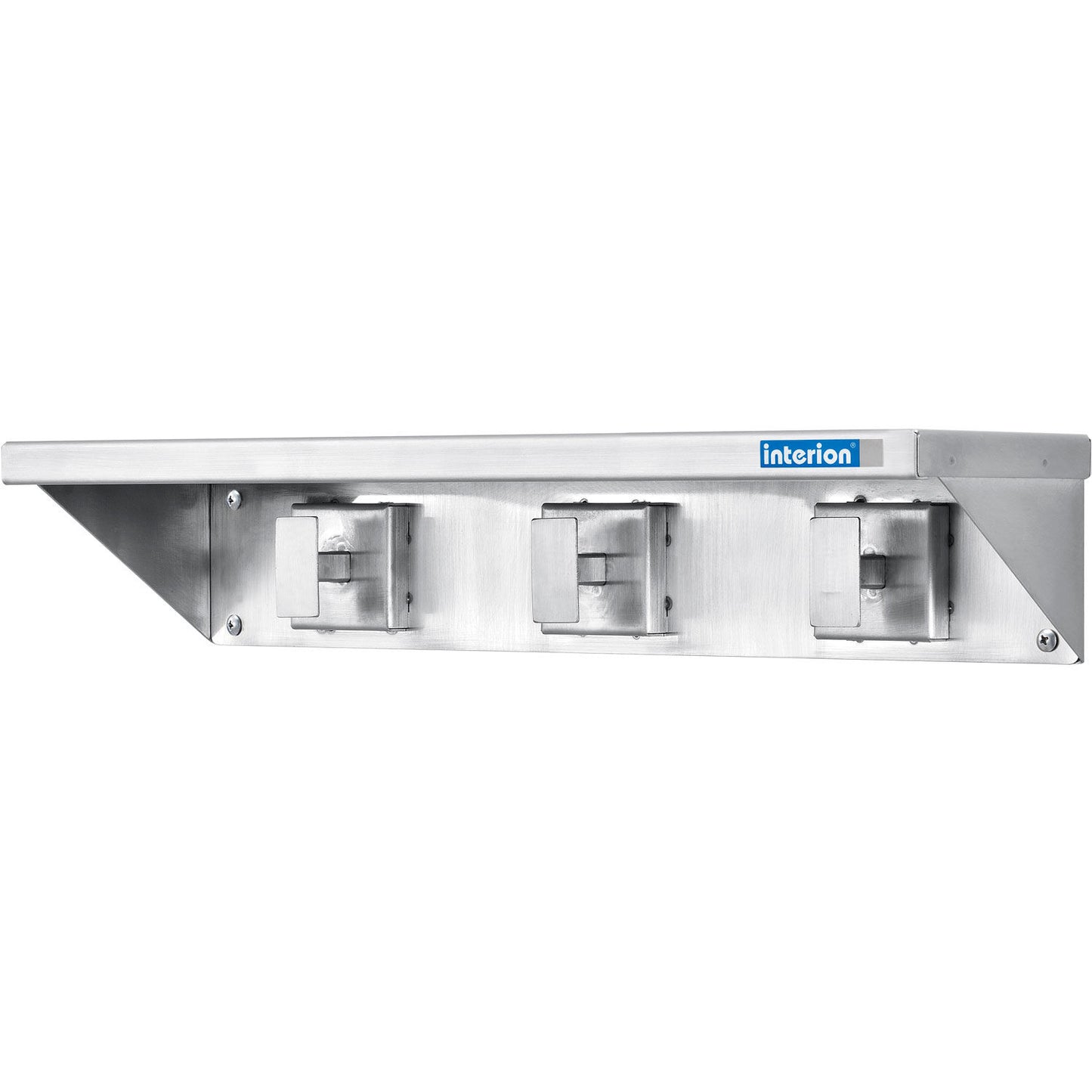 Interion 16"W Coat Rack with Shelf - Stainless Steel - Silver (WB695717)