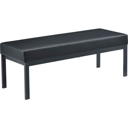 Interion Synthetic Leather Reception Bench - Black (WB695732)