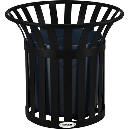Global Industrial Steel Slat Planter - Black (WB695738BK)