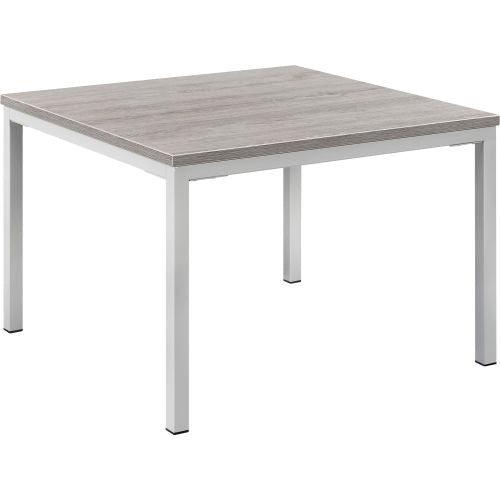 Interion Wood End Table with Steel Frame - 24" x 24" - Gray (WB695754GY)