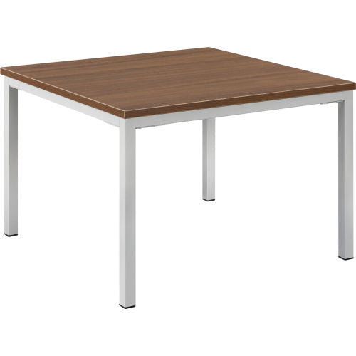 Interion Wood End Table with Steel Frame - 24" x 24" - Walnut (WB695754WN)