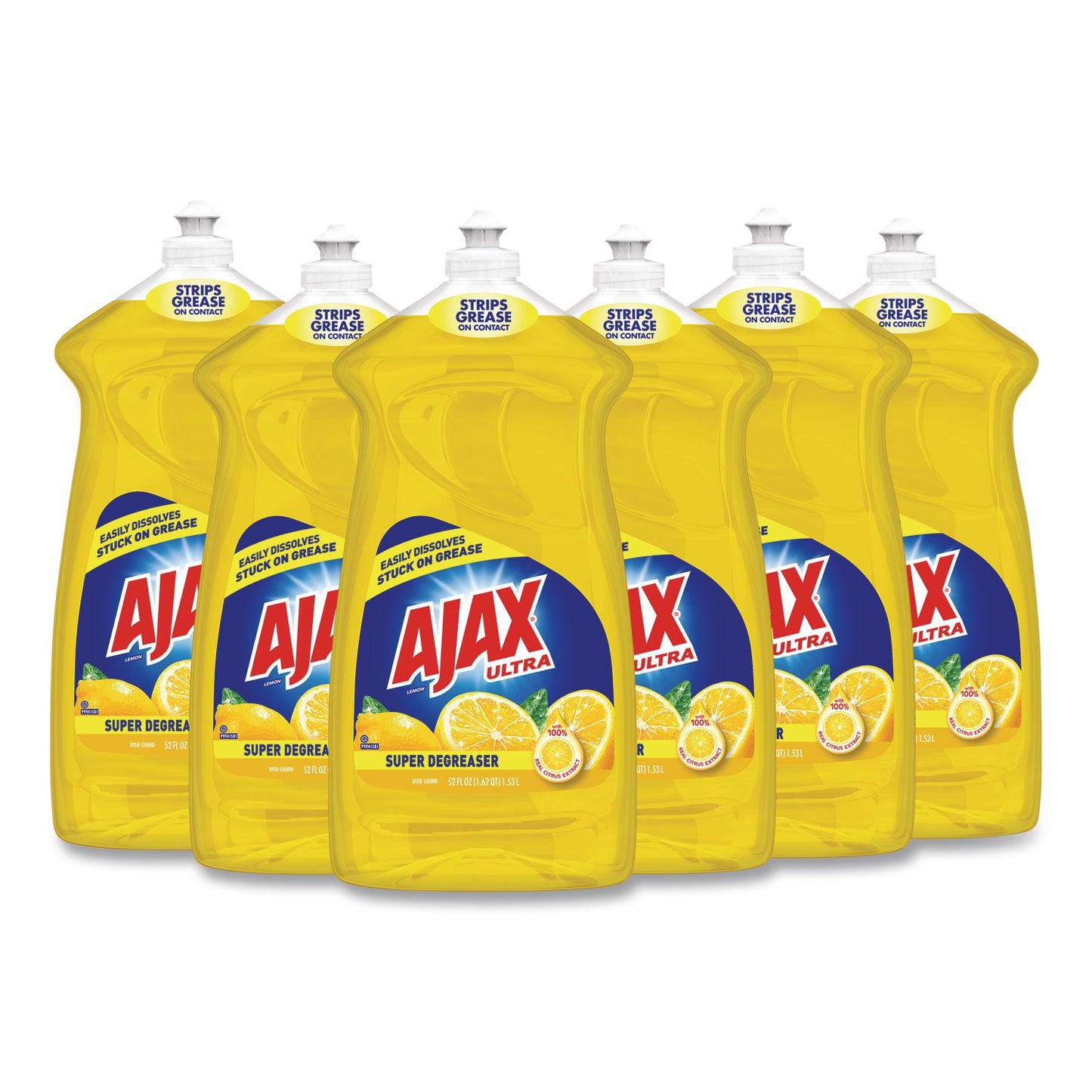 Ajax® Dish Detergent, Lemon Scent, 52 oz Bottle, 6/Carton (CPC49861)
