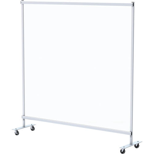 Global Industrial Clear Mobile Divider, Vinyl, 72"W x 72"H (WB695861)