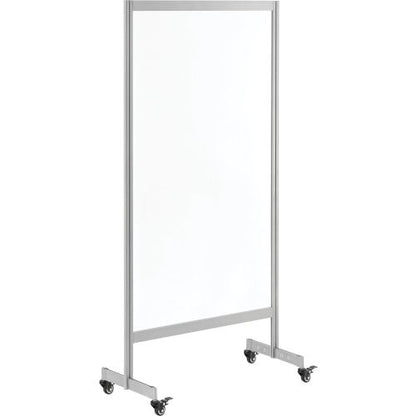 Global Industrial Clear Mobile Divider, Acrylic, 30"W x 60"H (WB695871)
