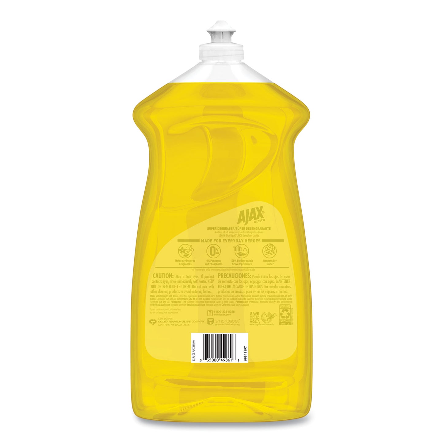 Ajax® Dish Detergent, Lemon Scent, 52 oz Bottle, 6/Carton (CPC49861)
