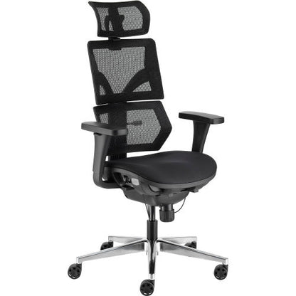 Interion Mesh Back Chair with Seat Slider & Headrest, Black (WB695979)
