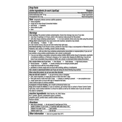 DayQuil® Cold and Cough Relief 325 mg - 10 mg - 5 mg Strength Gelcap 24 per Box (787401_CT)