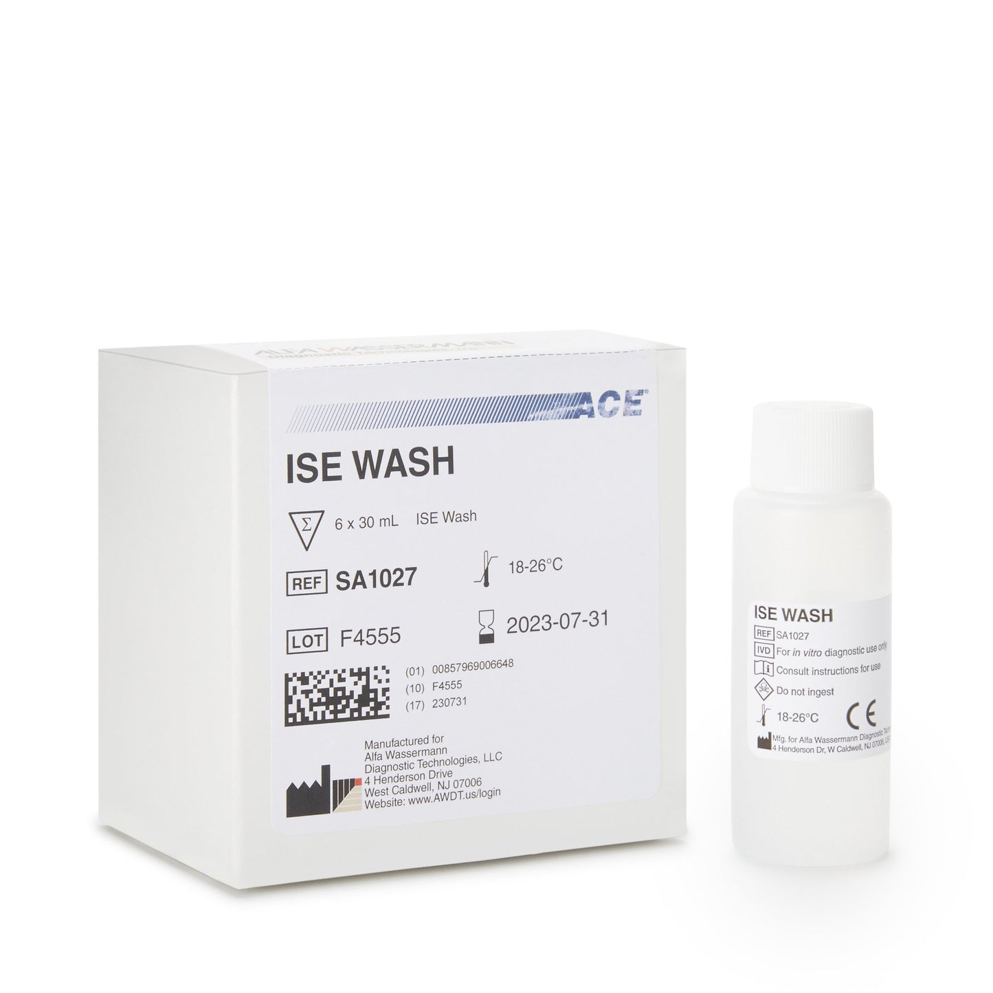 ACE® ISE CAL A ISE Wash Solution 30 mL For Ion Selective Electrode (ISE) Systems (332264_PK)