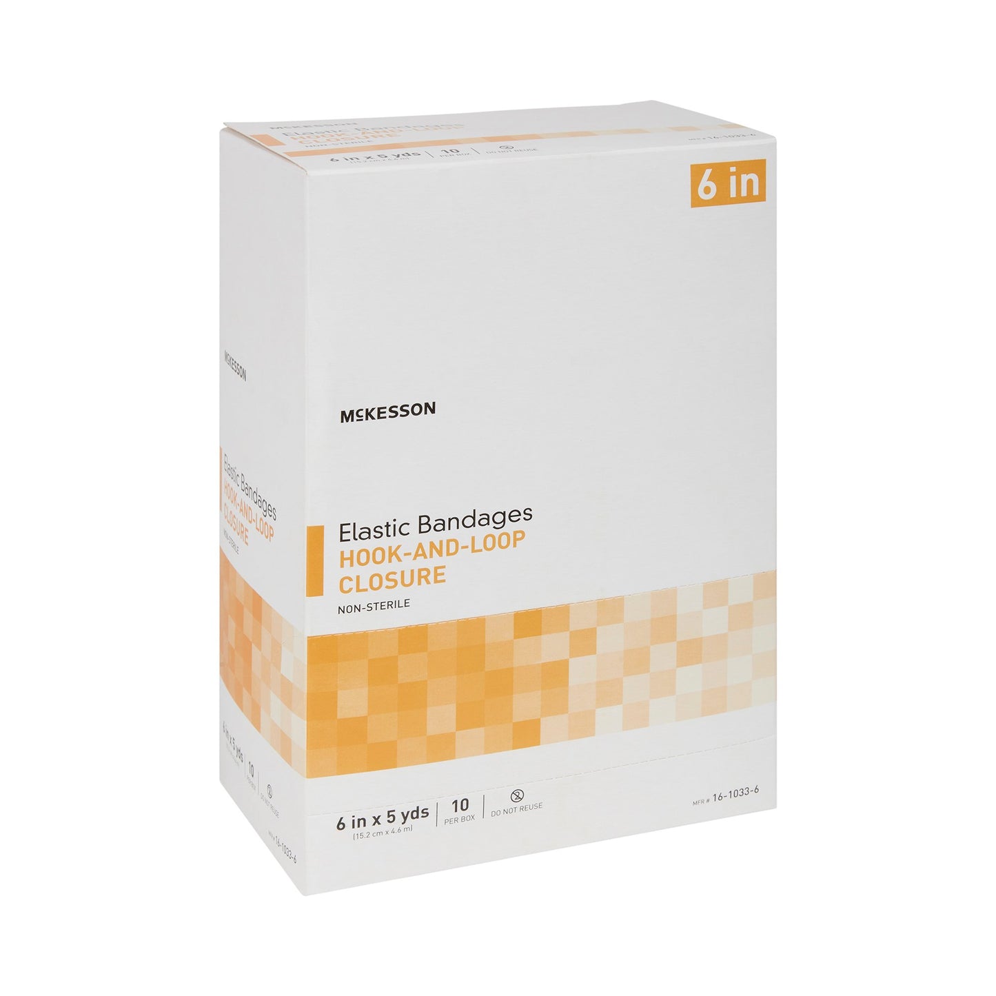 McKesson Elastic Bandage 6 Inch X 5 Yard Single Hook and Loop Closure Tan NonSterile Standard Compression (454621_CS)