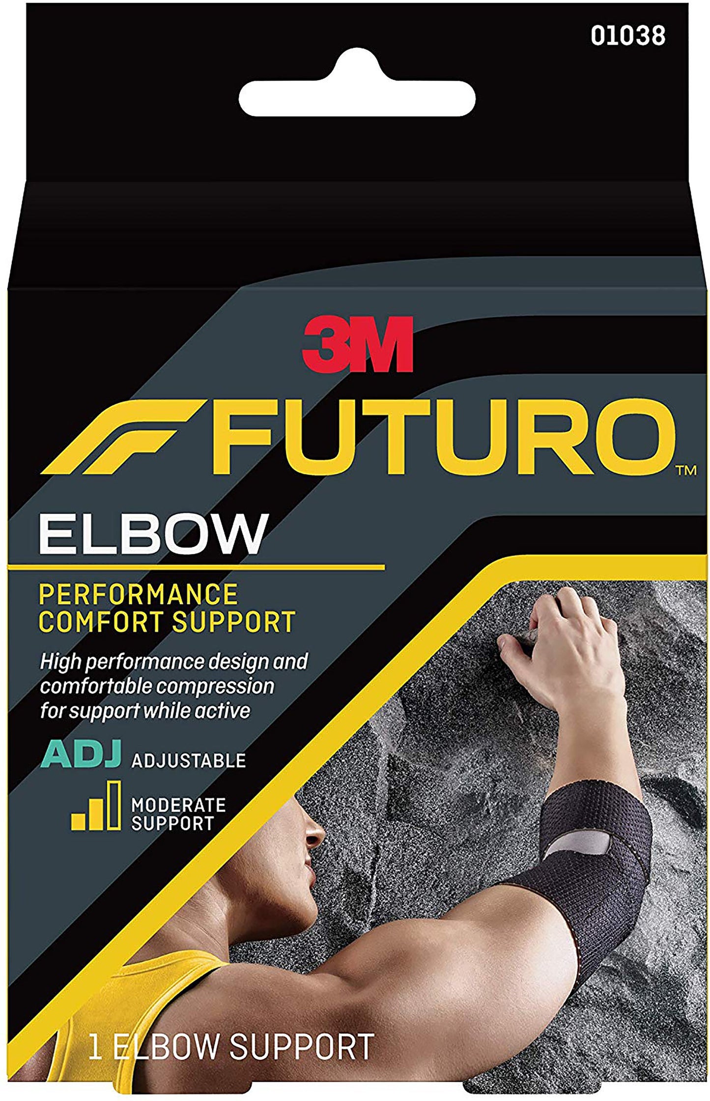 3M™ Futuro™ Elbow Support One Size Fits Most Left or Right Elbow Black (971882_EA)