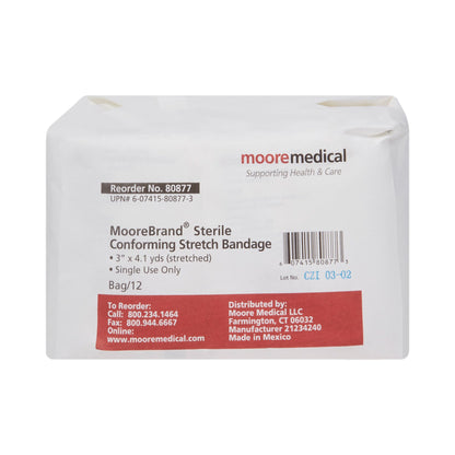 McKesson Conforming Bandage 3 Inch X 4-1/10 Yard Sterile 1 per Pack (1114252_RL)
