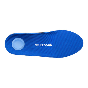 McKesson Orthotic Insole Full Length EVA / Polyester / Polypropylene / Poron® Female 11 to 11-1/2 / Male 9 to 9-1/2 Black / Blue (1205396_BX)