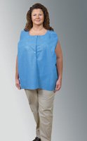 AmpleWear® Exam Vest Large Blue / White 1 Pocket Sleeveless Unisex (639211_CS)