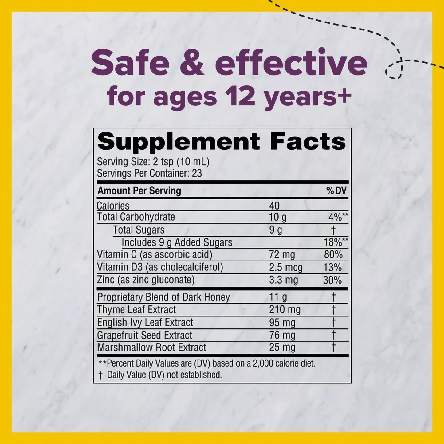 Zarbee's® Cough + Immune Cold and Cough Relief 11 g Strength Syrup 8 oz. (1228868_EA)