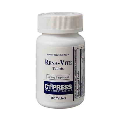 Rena-Vite Multivitamin Supplement Folic Acid / Vitamin B 0.8 mg Strength Tablet 100 per Bottle (855414_BT)