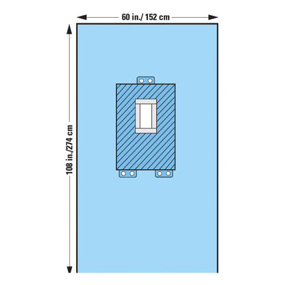 O&M Halyard Inc Abdominal Drape Pediatric Laparotomy Drape 60 W X 108 L Inch Sterile (141444_CS)