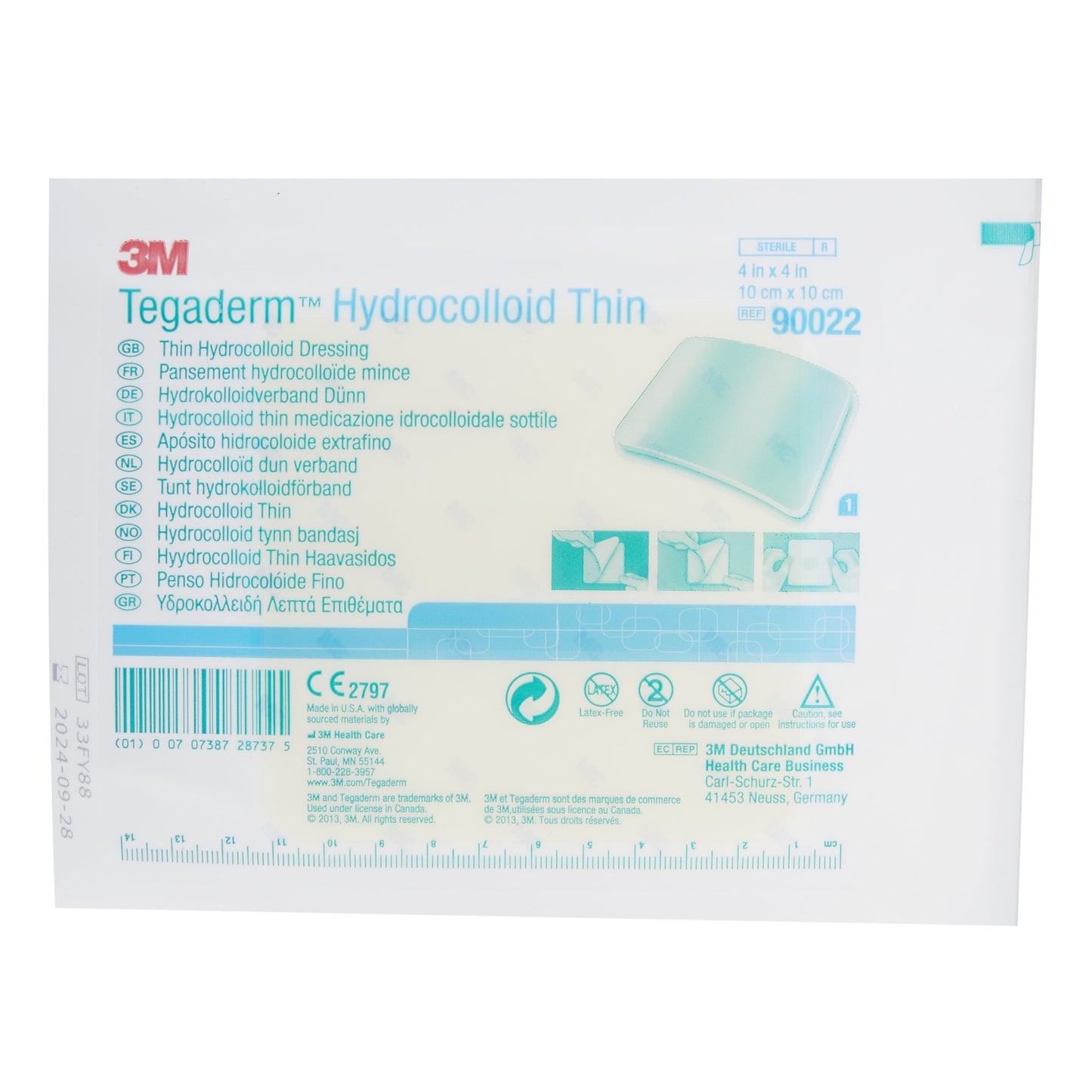 3M™ Tegaderm™ Thin Thin Hydrocolloid Dressing 4 X 4 Inch Square (223931_EA)