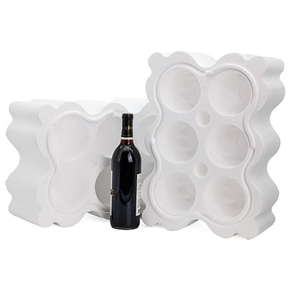 6 Bottle Foam Wine Shipper Insert - 750ml (WS746T)