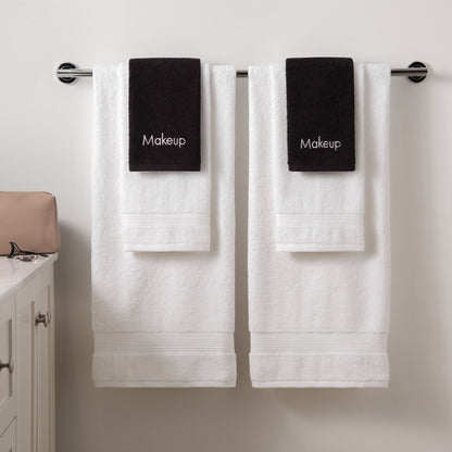 Hospeco® Cotton Makeup Washcloth 13x13 Black, Pack of 6 (HOSMAKEUP-13X13)