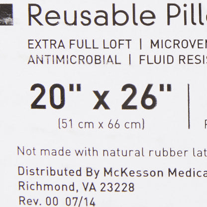 McKesson Bed Pillow 20 X 26 Inch White Reusable (939586_CS)