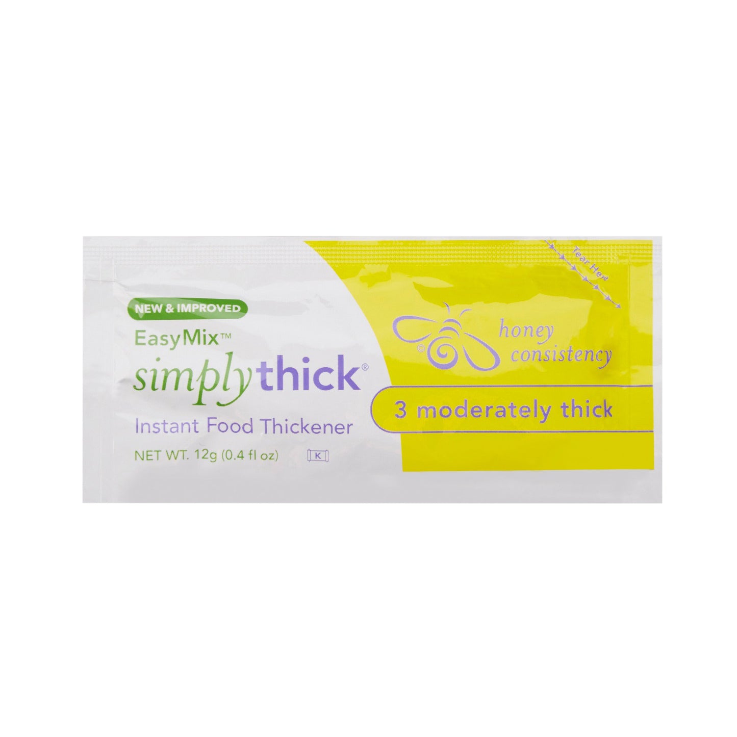 SimplyThick® Easy Mix Food and Beverage Thickener 12 Gram Individual Packet Unflavored Gel IDDSI Level 3 Moderately Thick/Liquidized (1087566_EA)