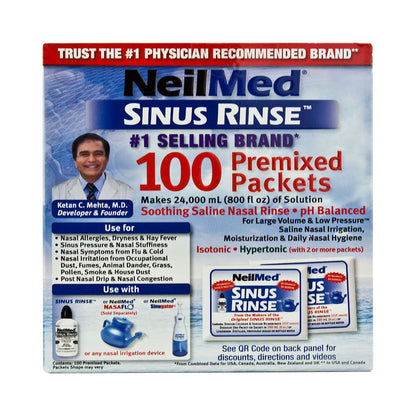 Neilmed® Sinus Rinse™ Saline Nasal Rinse Kit 100 Packets (949381_BX)