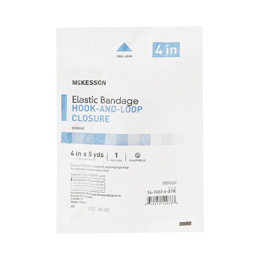 McKesson Elastic Bandage 4 Inch X 5 Yard Single Hook and Loop Closure Tan Sterile Standard Compression (471793_EA)