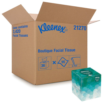Kleenex® Boutique Facial Tissue White 8-2/5 X 8-2/5 Inch 95 Count (567815_CS)