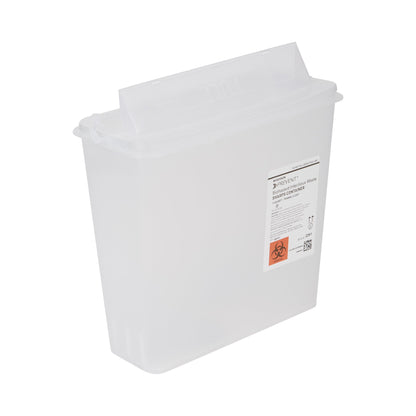 McKesson Prevent® Sharps Container Translucent Base 10-3/4 H X 10-1/2 W X 4-3/4 D Inch Horizontal Entry 1.25 Gallon (855126_CS)