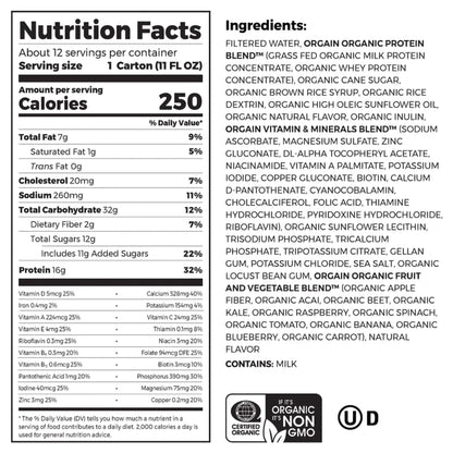 Orgain® Organic Nutritional Shake Oral Supplement Sweet Vanilla Bean Flavor Liquid 11 oz. Carton (1039285_CS)