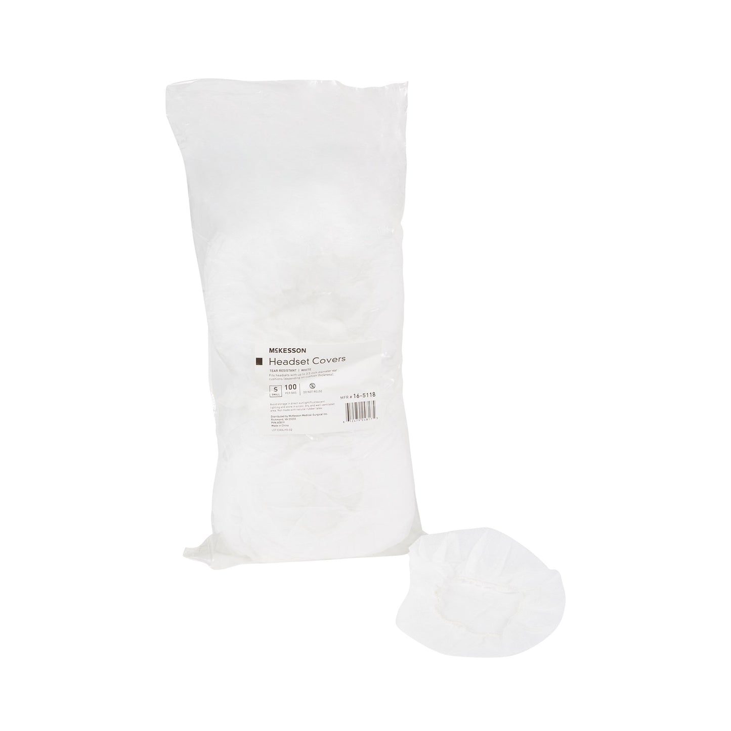 McKesson Sanitary Headset Cover Small For Earmuff of Most Headphones (1162212_BG)
