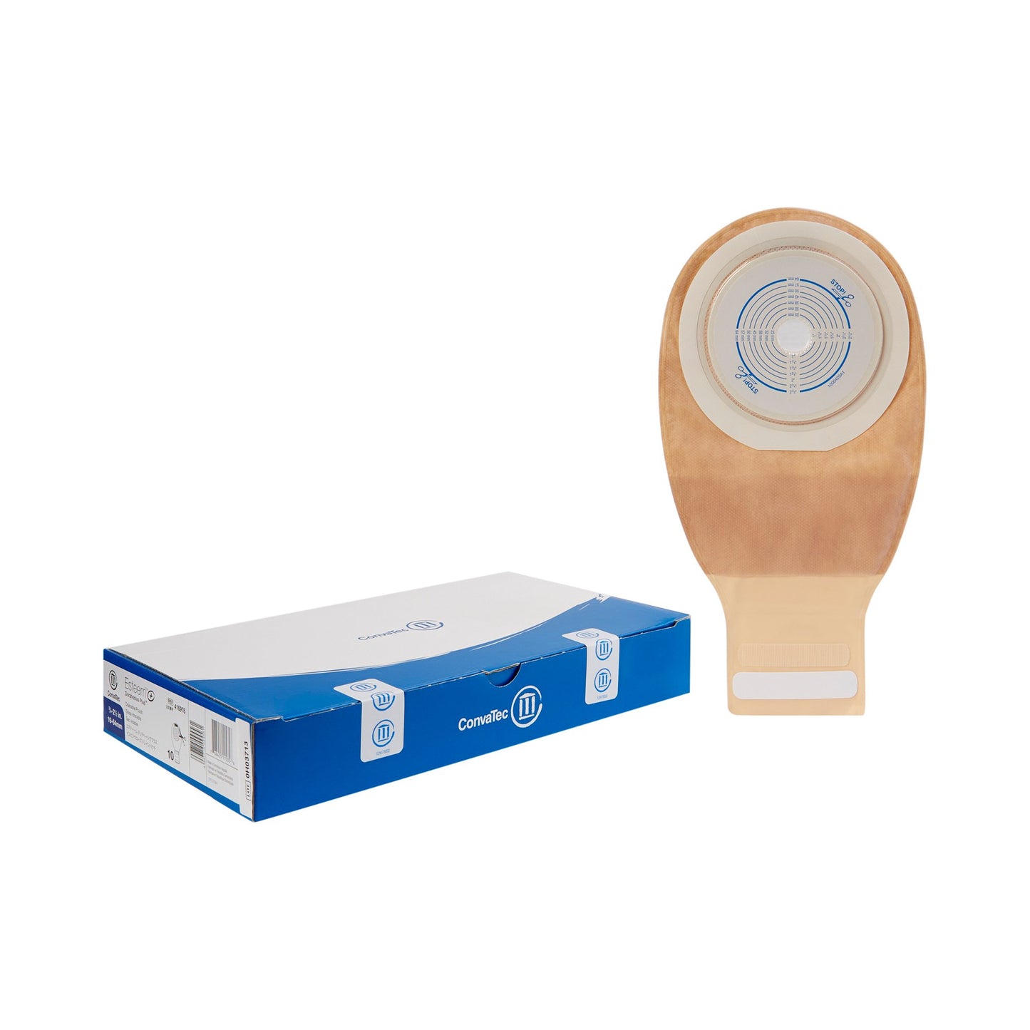 Esteem®+ Ostomy Pouch One-Piece System 12 Inch Length Trim to Fit 3/4 to 2-1/2 Inch Stoma Drainable (830552_BX)