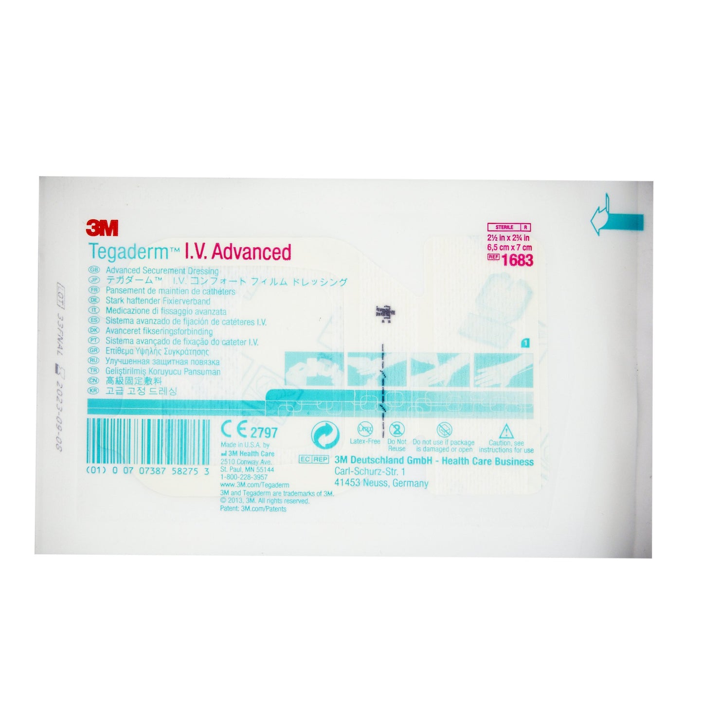 3M™ Tegaderm™ I.V. Dressing Film 2-1/2 X 2-3/4 Inch Sterile (761469_CS)