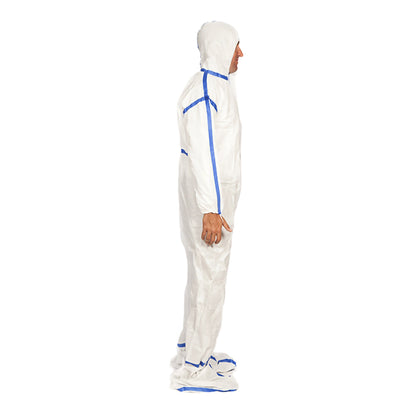 TrueCare Biomedix Cleanroom Coverall with Hood and Boot Covers Regular White Disposable Sterile (1149079_CS)