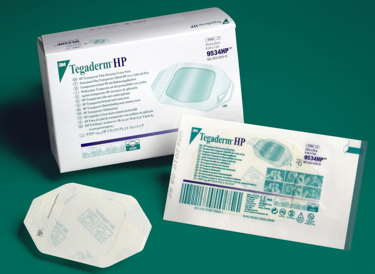 3M™ Tegaderm™ HP Transparent Film Dressing 4 X 4-3/4 Inch Frame Style Delivery Rectangle Sterile (210037_CS)