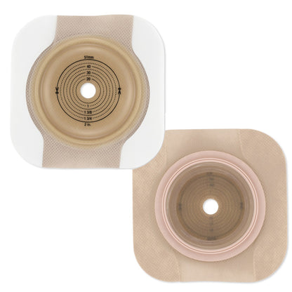 New Image™ CeraPlus™ Ostomy Barrier Trim to Fit, Extended Wear Adhesive Tape Borders 57 mm Flange Red Code System Up to 1-1/2 Inch Opening (1158424_EA)