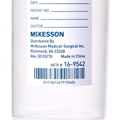 McKesson Specimen Container for Pneumatic Tube Systems 120 mL (4 oz.) Screw Cap Sterile (503927_EA)