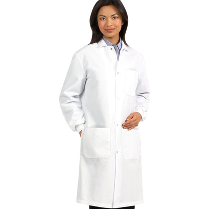 Fashion Seal Uniforms Lab Coat White Medium Knee Length 80% Polyester / 20% Cotton Reusable (481348_EA)