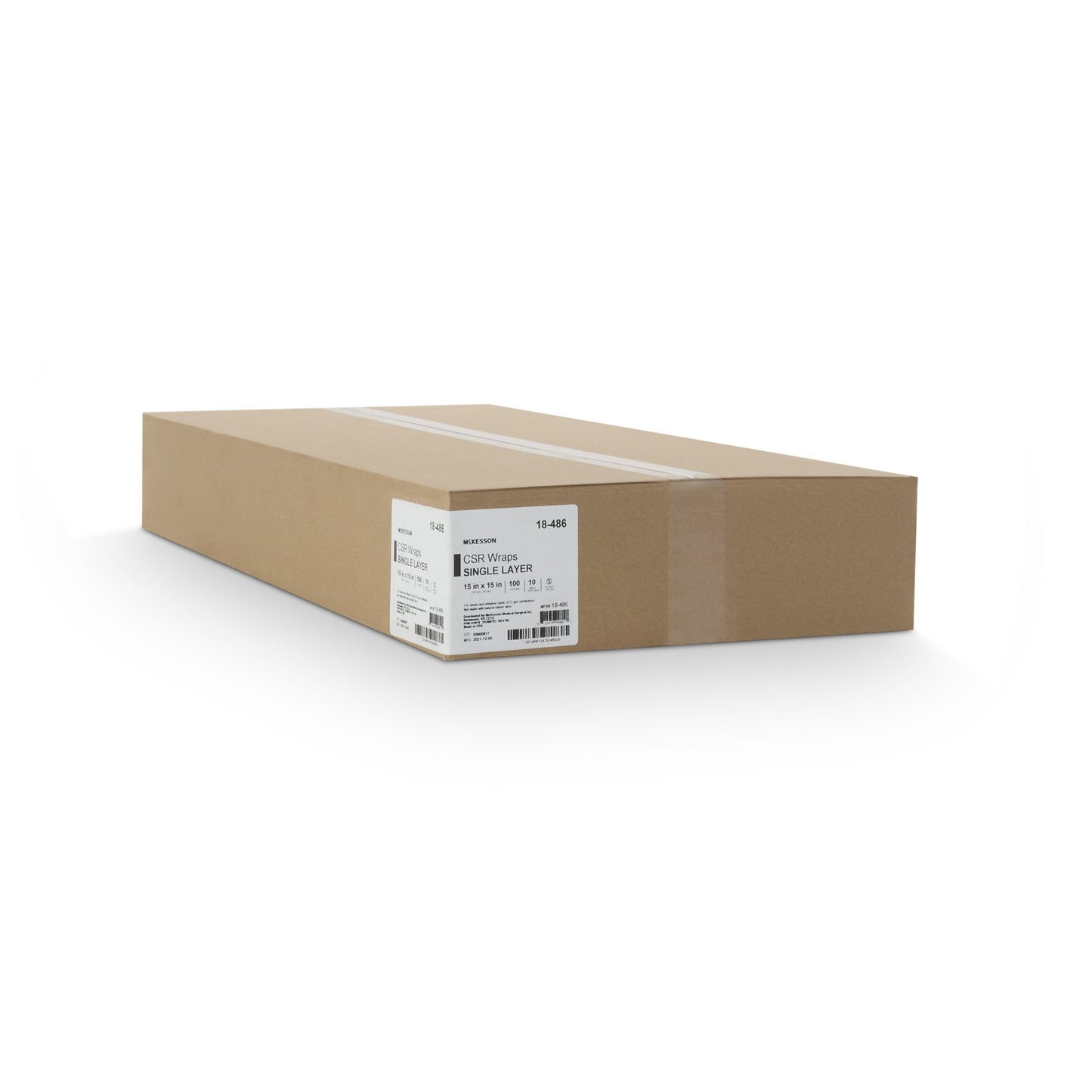 McKesson Sterilization Wrap Blue 15 X 15 Inch Single Layer Cellulose Steam / EO Gas (1156117_CS)