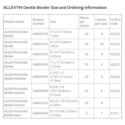 Allevyn Gentle Border Foam Dressing 3 X 3 Inch With Border Film Backing Silicone Gel Adhesive Square Sterile (665772_BX)