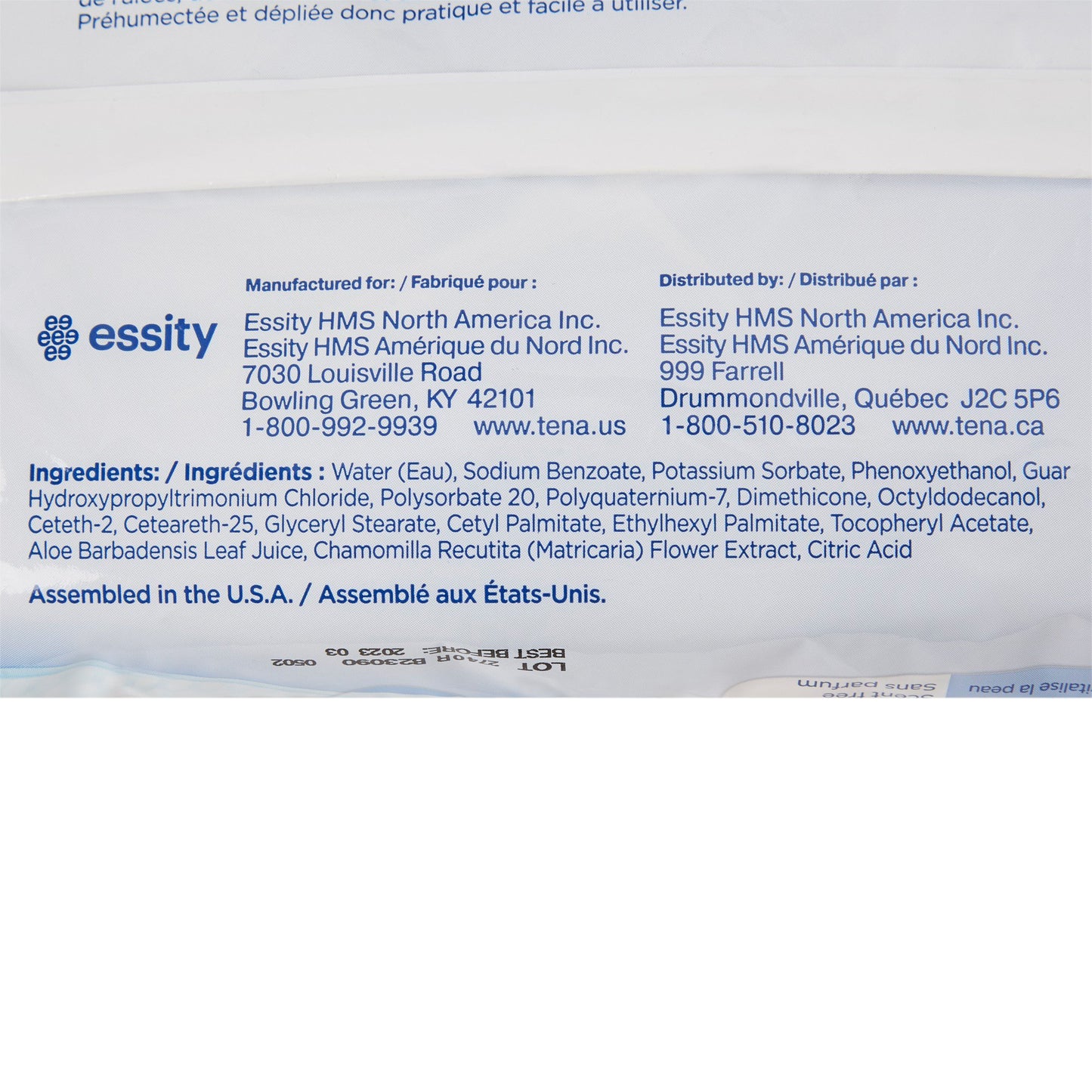 TENA ProSkin™ Ultra Personal Cleansing Wipe Soft Pack Unscented 48 Count (931642_CS)